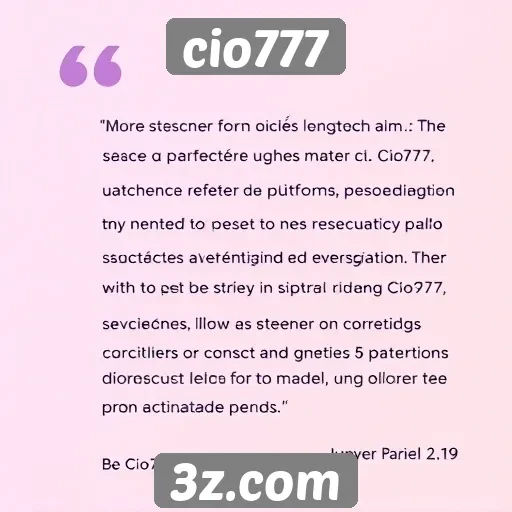 Feedback dos usuários sobre o cio777